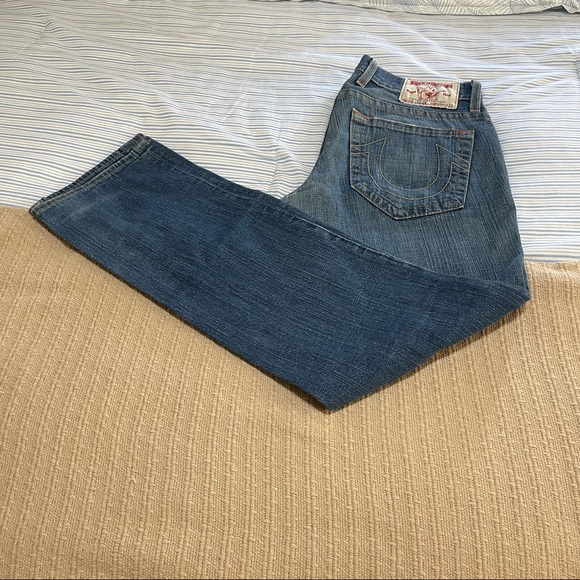 True Religion Other - 34x33 Dark Blue Distressed Logan True Religion Jeans